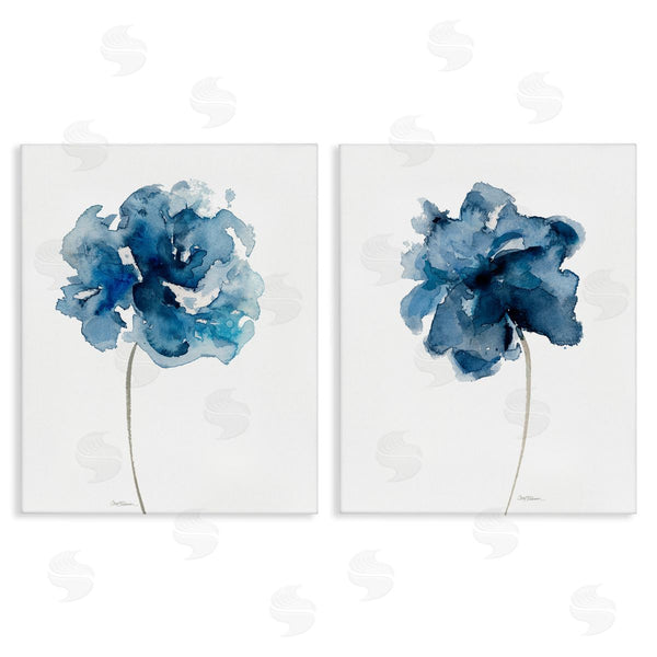 stupell industries Carol Robinson | Abstract Blue Single Blooms