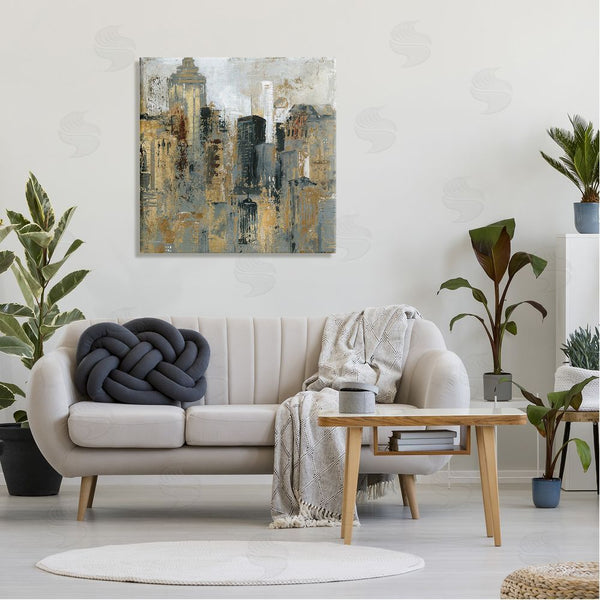Stupell Industries Carol Robinson | Abstract Cityscape Urban Buildings Modern Architecture Wall Art