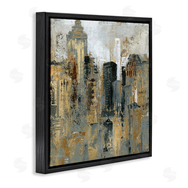 Stupell Industries Carol Robinson | Abstract Cityscape Urban Buildings Modern Architecture Wall Art