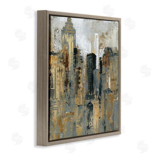 Stupell Industries Carol Robinson | Abstract Cityscape Urban Buildings Modern Architecture Wall Art
