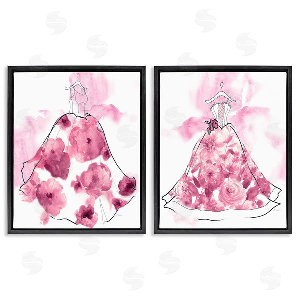Stupell Industries Carol Robinson | Abstract Flower Fashion Gowns