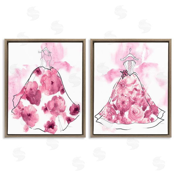 Stupell Industries Carol Robinson | Abstract Flower Fashion Gowns
