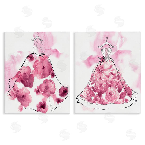 stupell industries Carol Robinson | Abstract Flower Fashion Gowns