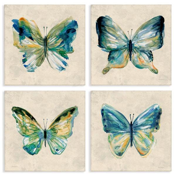 stupell industries Carol Robinson | Abstract Green Butterflies Wall Art