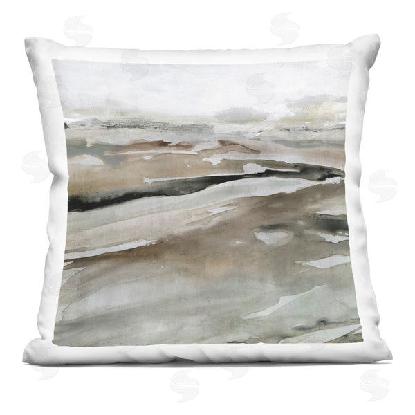 stupell industries Carol Robinson | Abstract Landscape Brown Detail Printed Throw Pillow