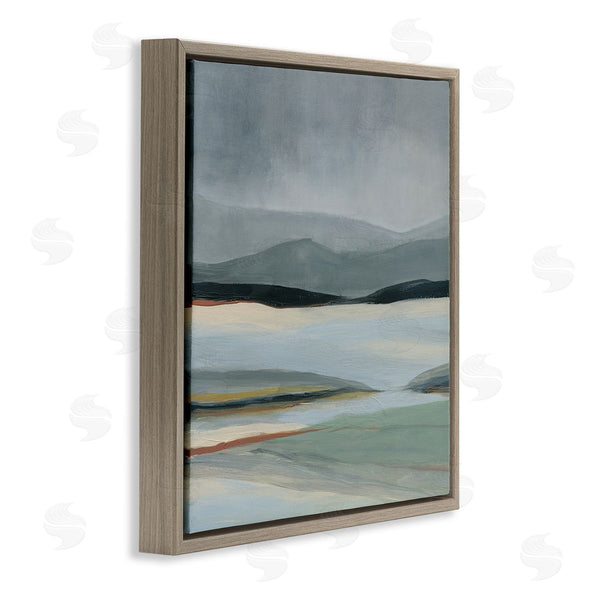 Stupell Industries Carol Robinson | Abstract Landscape Painting Distant Lakeside Mountains Wall Art