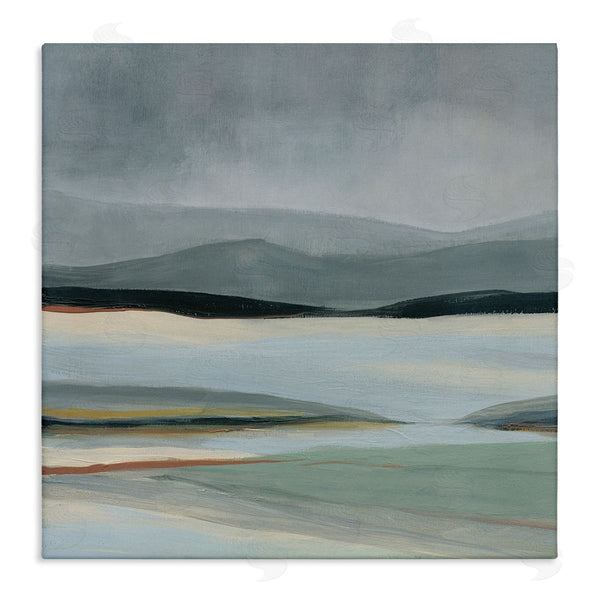 stupell industries Carol Robinson | Abstract Landscape Painting Distant Lakeside Mountains Wall Art