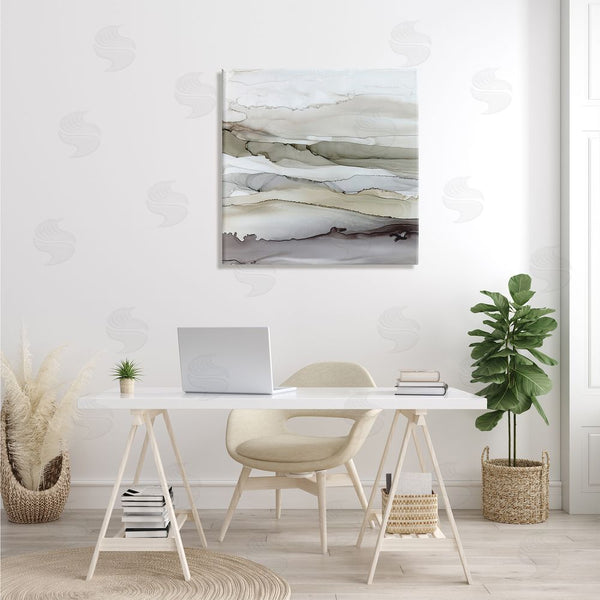 Stupell Industries Carol Robinson | Abstract Mountain Range Watercolor Interpretation Brown Grey Wall Art