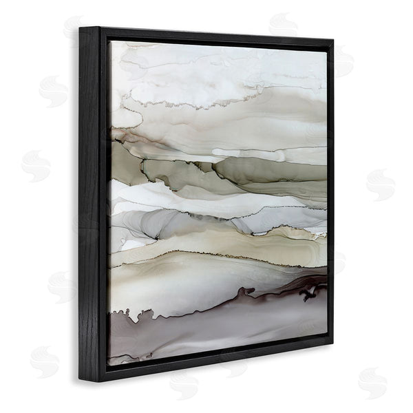 Stupell Industries Carol Robinson | Abstract Mountain Range Watercolor Interpretation Brown Grey Wall Art