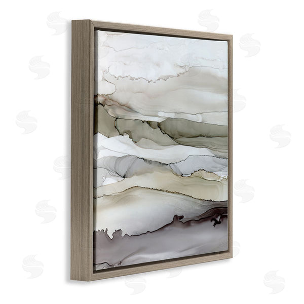Stupell Industries Carol Robinson | Abstract Mountain Range Watercolor Interpretation Brown Grey Wall Art