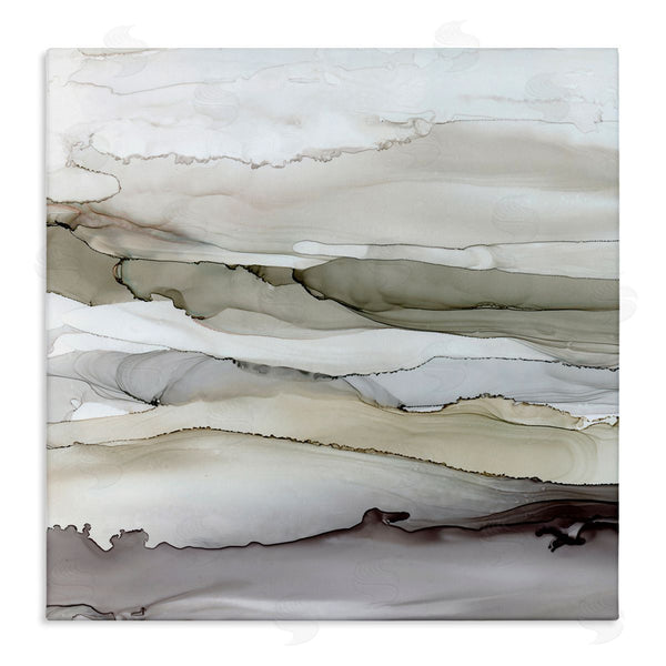 stupell industries Carol Robinson | Abstract Mountain Range Watercolor Interpretation Brown Grey Wall Art