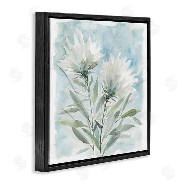 Stupell Industries Carol Robinson | Abstract Watercolor Florals White Petals Blue Sky Wall Art