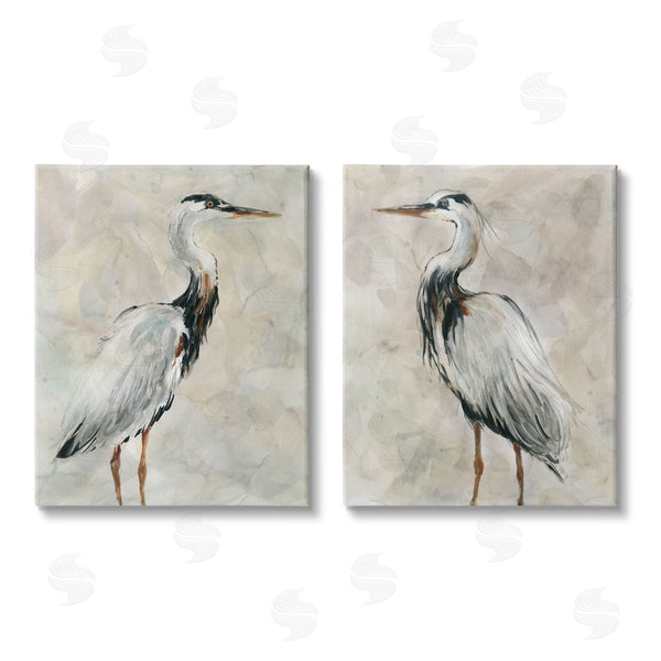 stupell industries Carol Robinson | Abstract Watercolor Great Heron Birds Wall Art