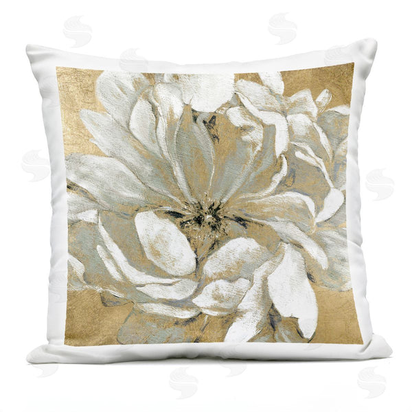Stupell Industries Carol Robinson | Abstract White Magnolia Printed Throw Pillow