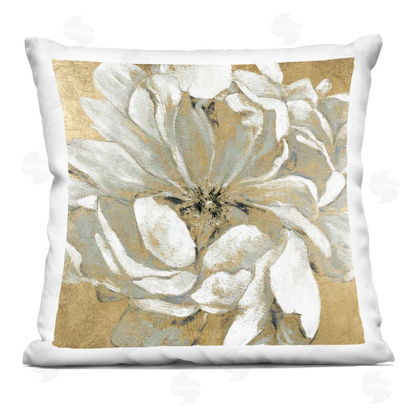 stupell industries Carol Robinson | Abstract White Magnolia Printed Throw Pillow