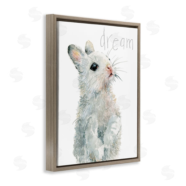 Stupell Industries Carol Robinson | Adorable Baby Bunny Dream Text Kids' Typography Wall Art