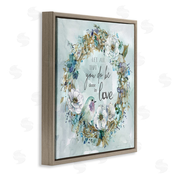 Stupell Industries Carol Robinson | All You Do Done In Love Wreath Wall Art