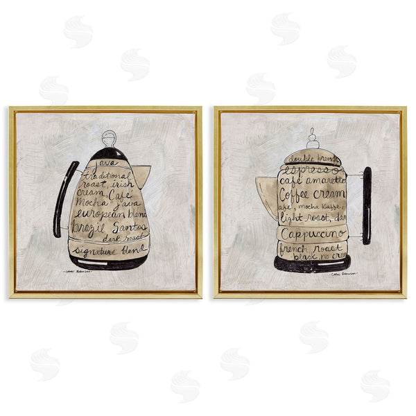 Stupell Industries Carol Robinson | Antique Coffee & Espresso Phrases