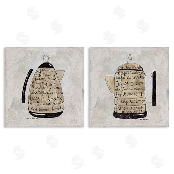 stupell industries Carol Robinson | Antique Coffee & Espresso Phrases