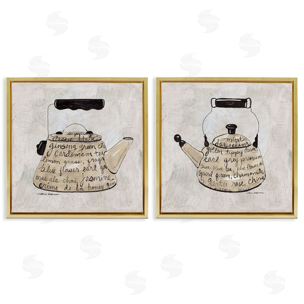 Stupell Industries Carol Robinson | Antique Tea Kettle Phrases