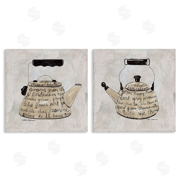 stupell industries Carol Robinson | Antique Tea Kettle Phrases