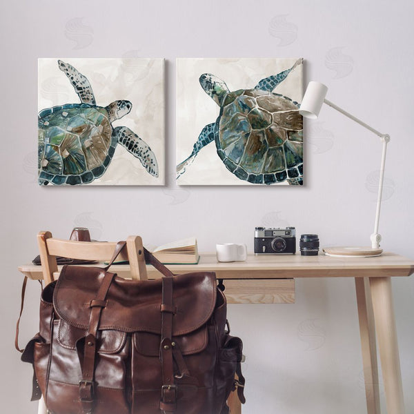 Stupell Industries Carol Robinson | Aquatic Sea Turtles Swimming Wall Art