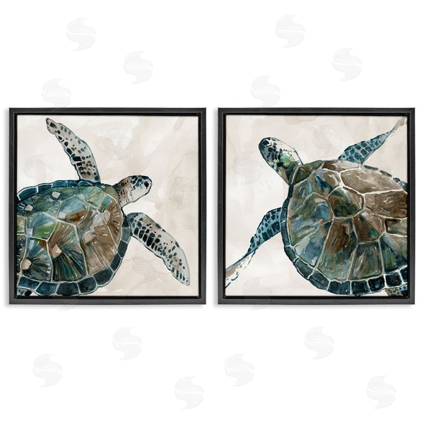 Stupell Industries Carol Robinson | Aquatic Sea Turtles Swimming Wall Art