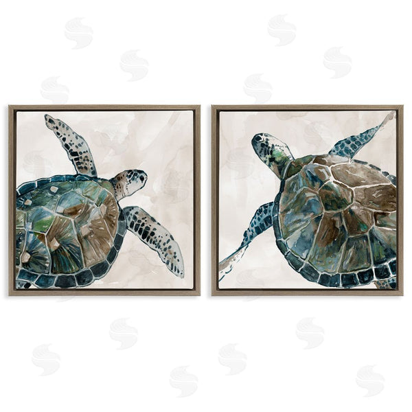 Stupell Industries Carol Robinson | Aquatic Sea Turtles Swimming Wall Art