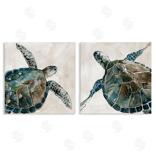 stupell industries Carol Robinson | Aquatic Sea Turtles Swimming Wall Art