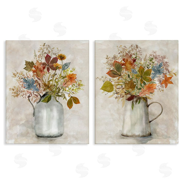stupell industries Carol Robinson | Autumn Bouquets Country Jugs Wall Art