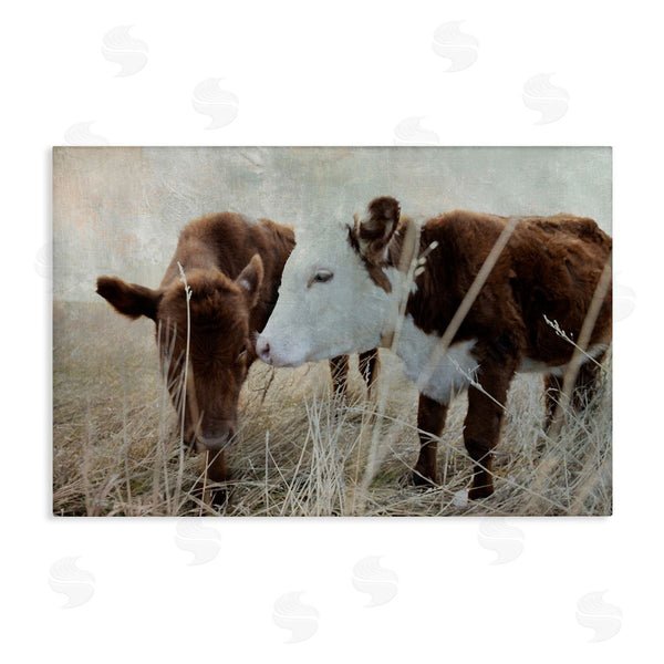 stupell industries Carol Robinson | Baby Calf Pair in Grass