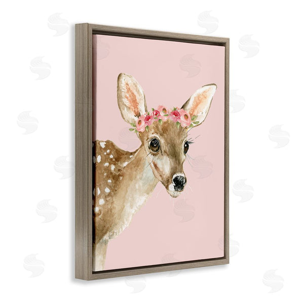 Stupell Industries Carol Robinson | Baby Deer Flower Crown Wall Art