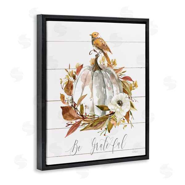 Stupell Industries Carol Robinson | Be Grateful Fall Pumpkin Wall Art