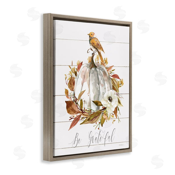Stupell Industries Carol Robinson | Be Grateful Fall Pumpkin Wall Art