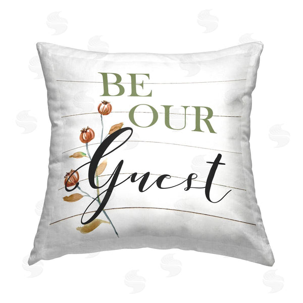 stupell industries Carol Robinson | Be Our Guest Phrase Printed Throw Pillow