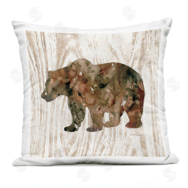 Stupell Industries Carol Robinson | Bear Watercolor Silhouette Printed Throw Pillow