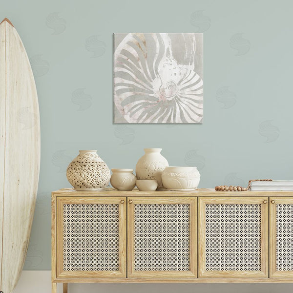 Stupell Industries Carol Robinson | Beige Nautilus Pattern Wall Art