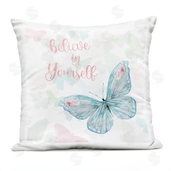 Stupell Industries Carol Robinson | Believe In Yourself Butterfly Pattern Printed Throw Pillow