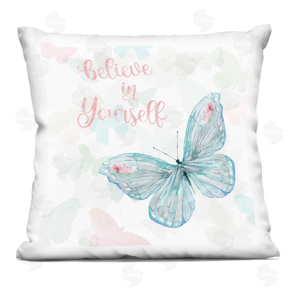 stupell industries Carol Robinson | Believe In Yourself Butterfly Pattern Printed Throw Pillow