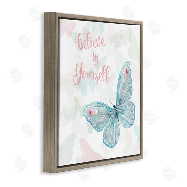 Stupell Industries Carol Robinson | Believe In Yourself Butterfly Phrase Wall Art