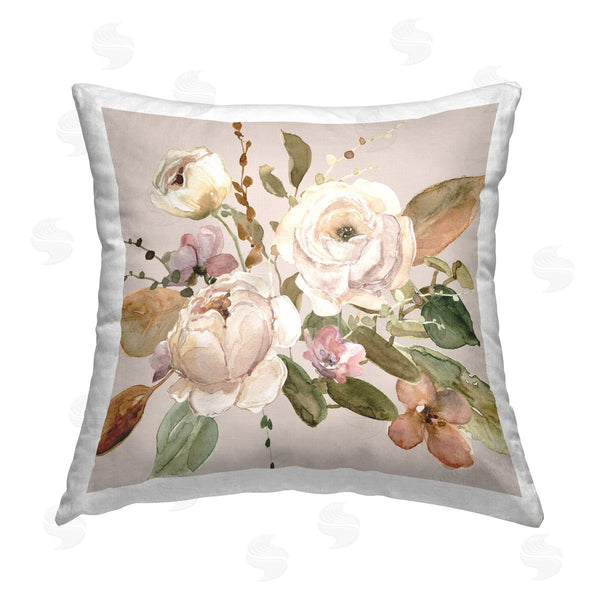 stupell industries Carol Robinson | Belles Fleur Flowers Printed Throw Pillow