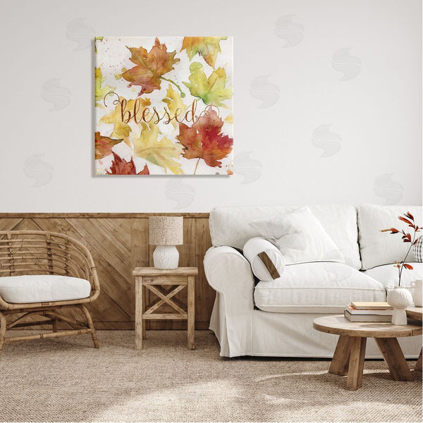 Stupell Industries Carol Robinson | Blessed Fall Maple Leaves Wall Art