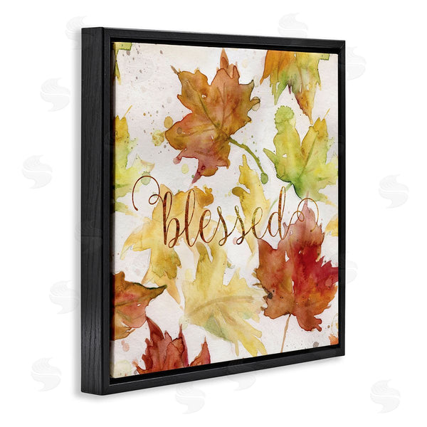 Stupell Industries Carol Robinson | Blessed Fall Maple Leaves Wall Art