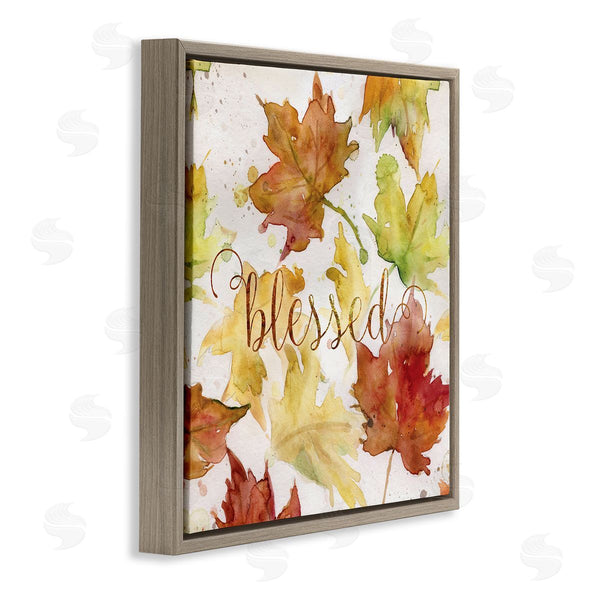 Stupell Industries Carol Robinson | Blessed Fall Maple Leaves Wall Art
