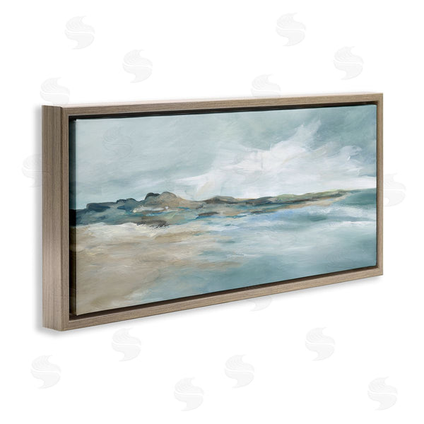 Stupell Industries Carol Robinson | Blue Gradient Beach Scene Wall Art