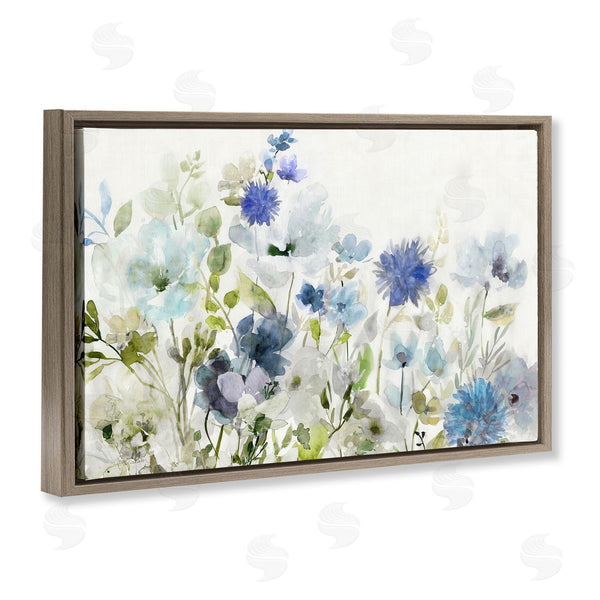 Stupell Industries Carol Robinson | Blue Opaque Flower Layers