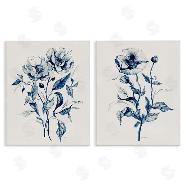 stupell industries Carol Robinson | Blue Sketched Flowers
