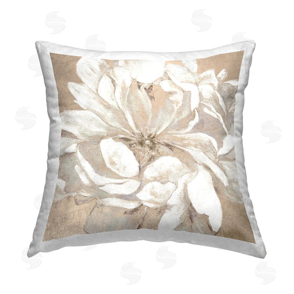 stupell industries Carol Robinson | Blush Peony Bloom Printed Throw Pillow