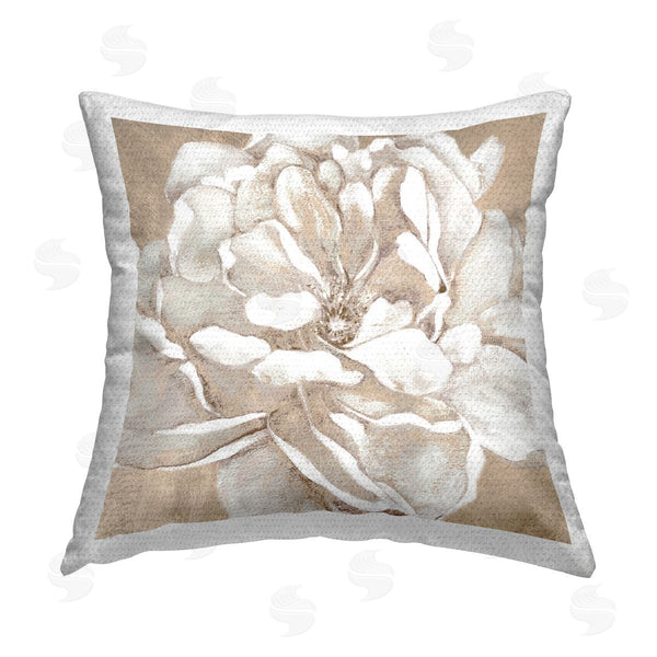 Stupell Industries Carol Robinson | Blushing Peony Bloom Printed Throw Pillow
