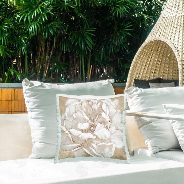 Stupell Industries Carol Robinson | Blushing Peony Bloom Printed Throw Pillow